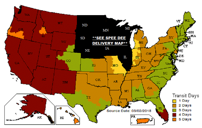 UPS MAP